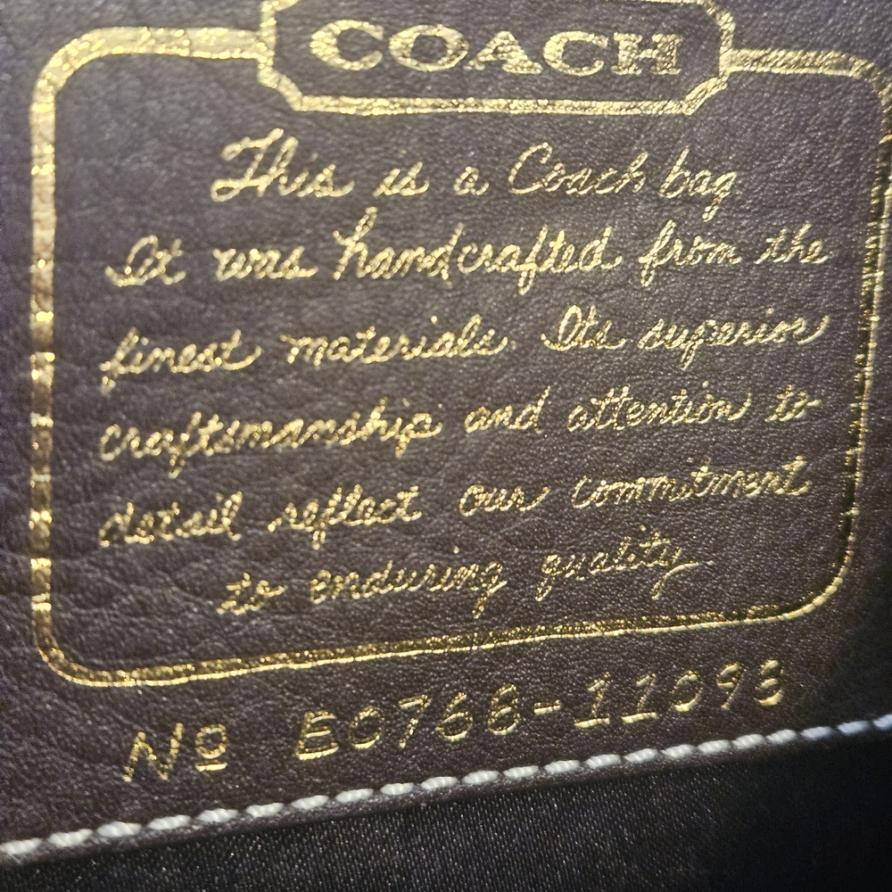 Coach Brown and Gold Tote Bag - Picture 3 of 14